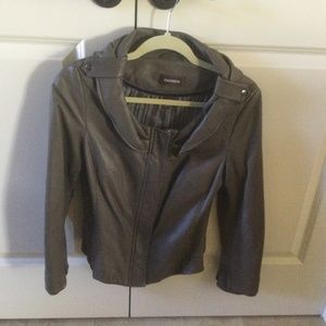 Danier Taupe leather jacket sz xs